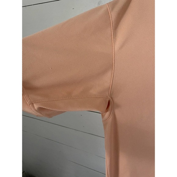 COLUMBIA Men’s PFG Peach Polo/Gray Logo Fishing Shirt Size Medium - Picture 4 of 5
